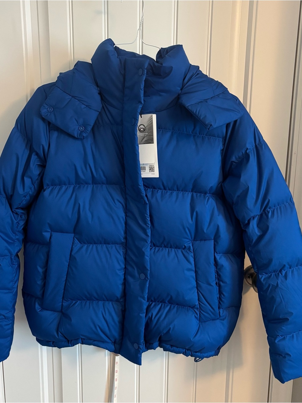 NWT Lululemon Athletica Wander Puff Jacket with Hood, Royal Blue, Size 8